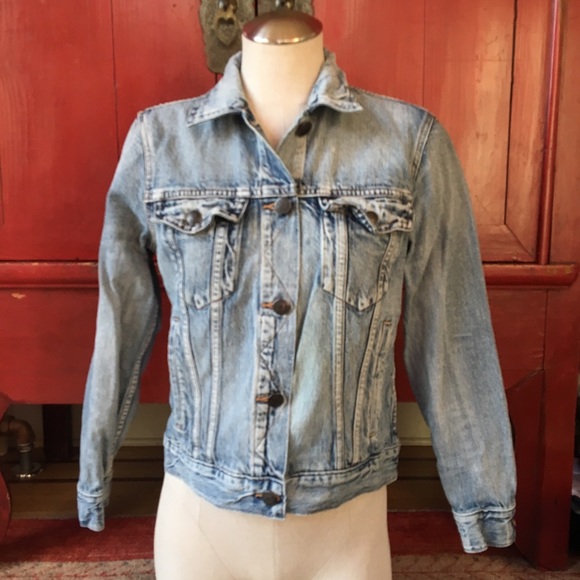 J. Crew Jackets & Blazers - J Crew Indigo Jean Jacket, Distressed, Sz Medium